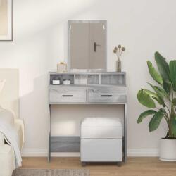 vidaXL Masa de Machiaj Gri Sonoma 79 x 41 x 140 cm Lemn compozit GartenMobel Dekor (865141)