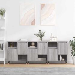vidaXL Servanta, 3 buc. , sonoma gri, lemn prelucrat GartenMobel Dekor (3190147) Comoda