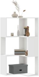 vidaXL Biblioteca 3 niveluri alb 50x50x102 cm lemn prelucrat GartenMobel Dekor (852591) Biblioteca