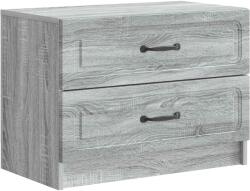 vidaXL Noptiera Sonoma gri cu 2 sertare, 62 x 34, 5 x 44, 5 cm, lemn prelucrat (895701)