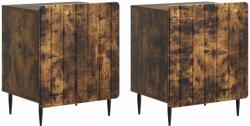 vidaXL Set 2 noptiere stejar fumuriu, 43 x 34, 5 x 52 cm, stil vintage (894346)