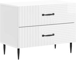vidaXL Noptiera alb foarte lucios cu 2 sertare, 62 x 34, 5 x 47, 5 cm (894779)
