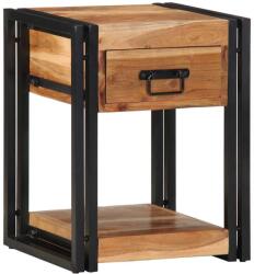 vidaXL Set 2 noptiere maro 40x35x50 cm din lemn masiv de acacia, stil rustic (4016693)