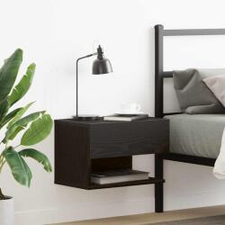 vidaXL Noptiera suspendata stejar negru, 1 sertar, 46 x 30 x 30 cm, lemn compozit (862734)