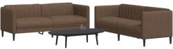vidaXL Set de canapele, 2 piese, maro, textil GartenMobel Dekor (3209246) Canapea