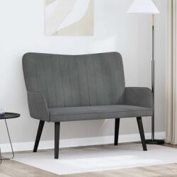 vidaXL Canapea cu doua locuri Gri închis 115 x 61 x 87 cm Catifea GartenMobel Dekor (42028951) Canapea