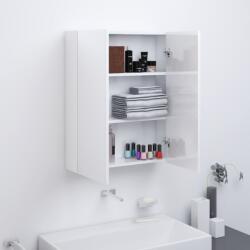 vidaXL Dulap de baie cu oglinda, alb stralucitor, 60x15x75 cm, MDF GartenMobel Dekor (331525)