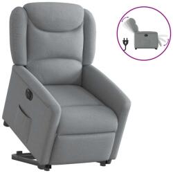 vidaXL Fotoliu electric rabatabil cu ridicare, gri deschis, textil GartenMobel Dekor (3303214)