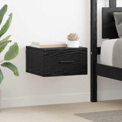 vidaXL Dulap de noapte suspendat, stejar negru, 35 x 35 x 20 cm, cu sertar (882404)