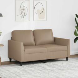 vidaXL Canapea cu 2 locuri, cappuccino, 120 cm, piele ecologica GartenMobel Dekor (359332) Canapea