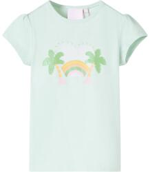 vidaXL Tricou pentru copii, verde menta deschis, 128 GartenMobel Dekor (10427)