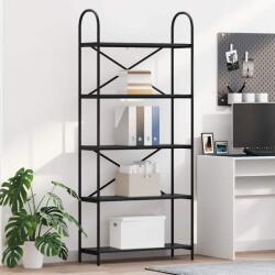 vidaXL Raft pentru carti Stejar negru 80 x 30 x 183 cm Lemn compozit GartenMobel Dekor (879887) Biblioteca