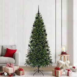 vidaXL Brad de Craciun artificial cu 300 LED Verde 210 cm PE si PVC GartenMobel Dekor (3397368)