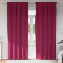 vidaXL Perdele Opaque cu Inel 2 pcs Rosu Vin 260 x 140 cm Poliester GartenMobel Dekor (4107467)