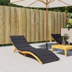 vidaXL Perna de sezlong, negru, carouri, textil Oxford GartenMobel Dekor (361422)