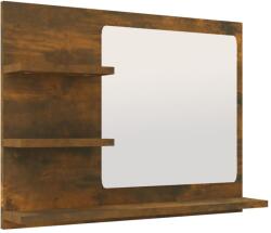 vidaXL Oglinda de baie, stejar fumuriu, 60x10, 5x45 cm, lemn prelucrat GartenMobel Dekor (815660)
