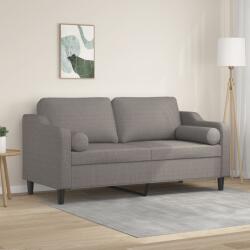vidaXL Canapea cu 2 locuri cu pernute, gri taupe, 140 cm, textil GartenMobel Dekor (3200852) Canapea