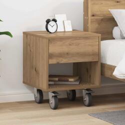 vidaXL Noptiera Stejar Artizanal 40, 5 x 40 x 48 cm Lemn compozit GartenMobel Dekor (891070)