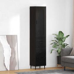 vidaXL Bufet cu sertar Stejar Negru 34, 5 x 34 x 180 cm Lemn compozit GartenMobel Dekor (3416234) Comoda