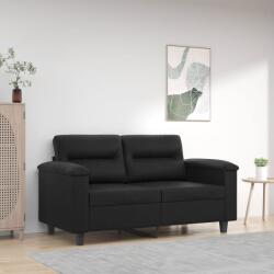 vidaXL Canapea cu 2 locuri, negru, 120 cm, piele ecologica GartenMobel Dekor (359578) Canapea