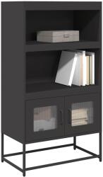 vidaXL Dulap înalt, negru, 68x39x123 cm, otel GartenMobel Dekor (853368) Comoda