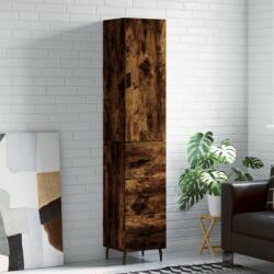 vidaXL Dulap înalt, stejar fumuriu, 34, 5x34x180 cm, lemn prelucrat GartenMobel Dekor (3198870) Comoda