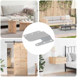 vidaXL Culoar de montare la nivel 419 pcs Argintiu 75 x 66 mm Otel GartenMobel Dekor (864839)