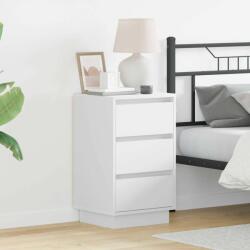 vidaXL Noptiera alba cu 2 sertare, lemn compozit, 39 x 34, 5 x 65 cm (869626)
