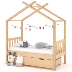 vidaXL Cadru pat de copii, cu un sertar, 70x140 cm, lemn masiv de pin GartenMobel Dekor (322145)