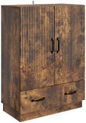 vidaXL Bufet cu sertar Stejar fumuriu 66 x 34, 5 x 92 cm Lemn prelucrat GartenMobel Dekor (895360) Comoda