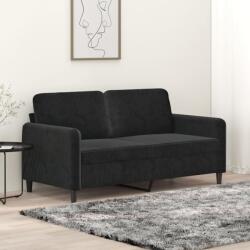 vidaXL Canapea cu 2 locuri, negru, 140 cm, catifea GartenMobel Dekor (359447) Canapea