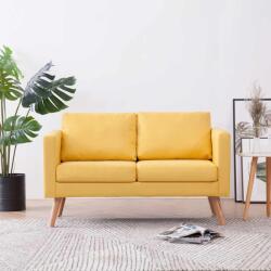 vidaXL Canapea cu 2 locuri, galben, material textil GartenMobel Dekor (281361) Canapea