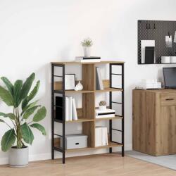 vidaXL Raft pentru carti Stejar Artizanal 82 x 32 x 112 cm GartenMobel Dekor (883993) Biblioteca