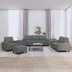 vidaXL Set de canapele, 4 piese, gri închis, material textil GartenMobel Dekor (3201875) Canapea