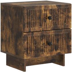 vidaXL Noptiera cu 2 sertare, stejar fumuriu, 43 x 34, 5 x 47, 5 cm (893845)