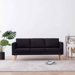 vidaXL Canapea cu 3 locuri, negru, material textil GartenMobel Dekor (281360) Canapea