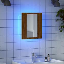 vidaXL Dulap cu oglinda de baie LED stejar artizanal 40x12x45 cm, lemn GartenMobel Dekor (856280)