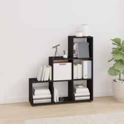 vidaXL Biblioteca în trepte, negru, 107 cm, lemn compozit GartenMobel Dekor (342603) Biblioteca