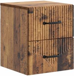 vidaXL Noptiera suspendata cu 2 sertare, maro, 34, 5x33x40 cm, lemn prelucrat (898991)