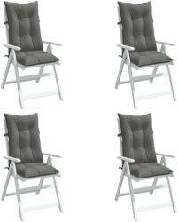 vidaXL Perne scaun cu spatar înalt 4 buc. melanj gri 120x50x7cm textil GartenMobel Dekor (4002350)