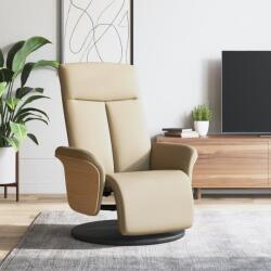 vidaXL Scaun rabatabil cu suport pentru picioare crem material textil GartenMobel Dekor (356527)