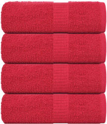 vidaXL Prosoape pentru oaspeti 4 buc Rosu 30x50cm 360 g/m2 100% bumbac GartenMobel Dekor (136924) Prosop