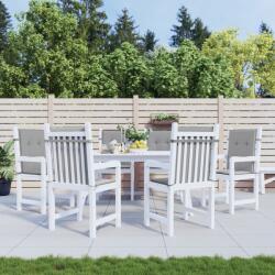 vidaXL Perne scaun cu spatar mic de gradina 6 buc. , gri, textil oxford GartenMobel Dekor (314132)