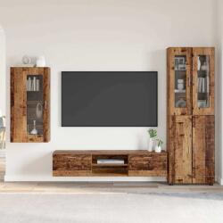 vidaXL Set comoda TV cu sertar FLORIN 3 pcs Lemn vechi Lemn compozit GartenMobel Dekor (3397972)