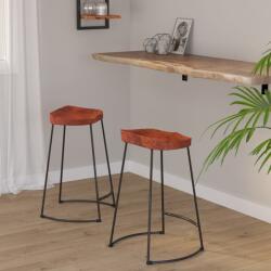 vidaXL Scaune de bar Gavin 2 buc. 45x40x63 cm lemn masiv de mango GartenMobel Dekor (344915)