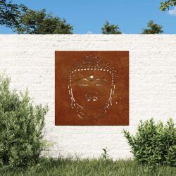vidaXL Decor perete de gradina 55x55 cm design cap Buddha otel Corten GartenMobel Dekor (824504)