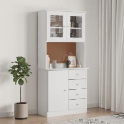 vidaXL Dulap înalt ALTA, alb, 77x35x165 cm, lemn masiv de pin GartenMobel Dekor (3187772) Comoda