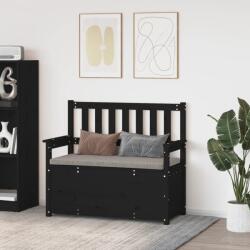 vidaXL Banca, negru, 112, 5x51, 5x96, 5 cm, lemn masiv de pin GartenMobel Dekor (823563)