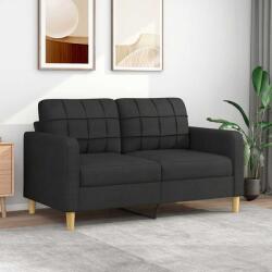 vidaXL Canapea cu 2 locuri, negru, 140 cm, material textil GartenMobel Dekor (359095) Canapea