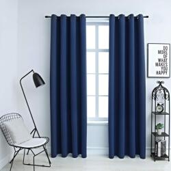 vidaXL Draperii opace cu inele metalice, 2 buc, albastru, 140 x 245 cm GartenMobel Dekor (134452)
